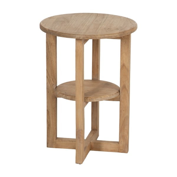 Okrugli pomoćni stol od masivne indijske lipe ø 40 cm Dala – Ixia