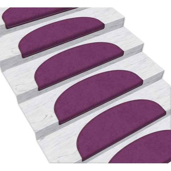 Ljubičasti tepisi za stepenice u setu od 16 kom Dots - Vitaus, 65 x 20 cm-image-1