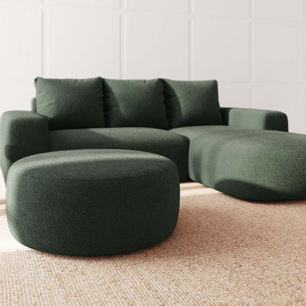 Zeleni tabure od bouclé tkanine Monce – Rodier-image-1