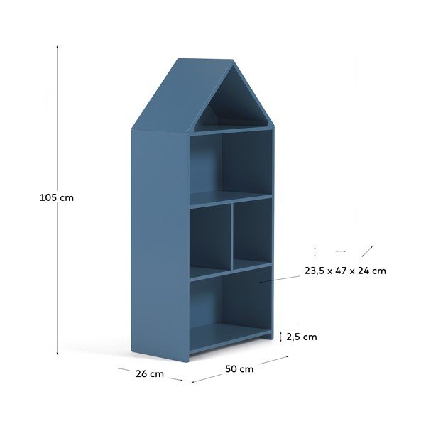 Plava dječja biblioteka Kave Home Celeste, 50 x 105 cm-image-4