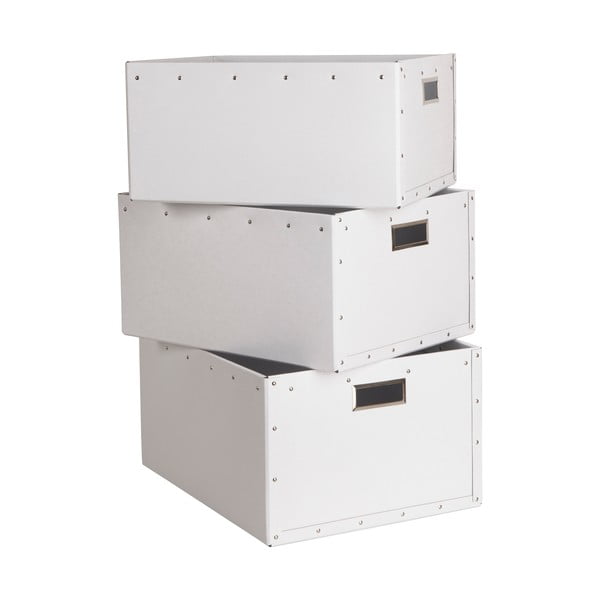 Bijele kartonske kutije za pohranu u setu  3 kom Ture – Bigso Box of Sweden