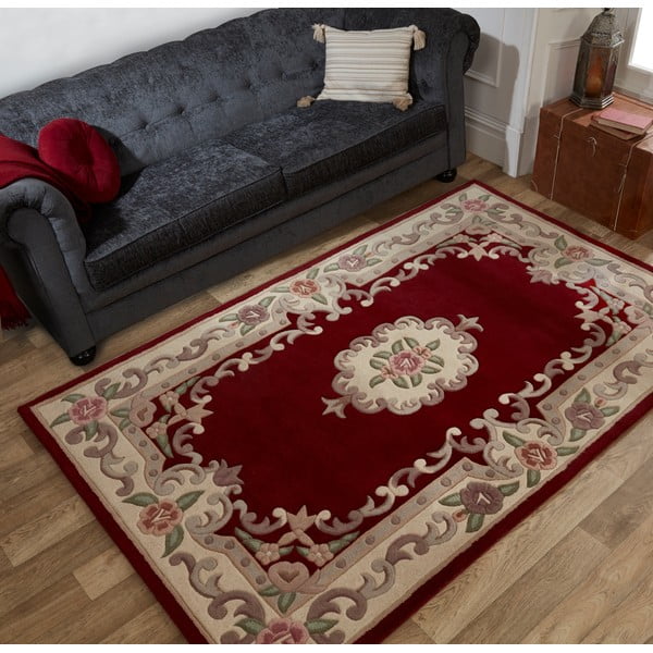 Crveni vuneni tepih ​Flair Rugs Aubusson, 120 x 180 cm-image-1
