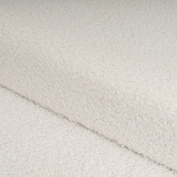 Bijeli tabure od bouclé tkanine Ecru – Casa Selección-image-1