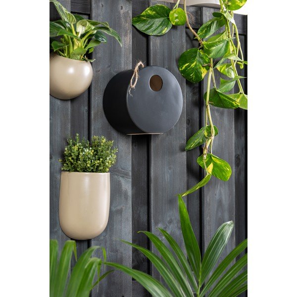 Crna keramička kućica za ptice PT LIVING Bird, ø 20 cm-image-1