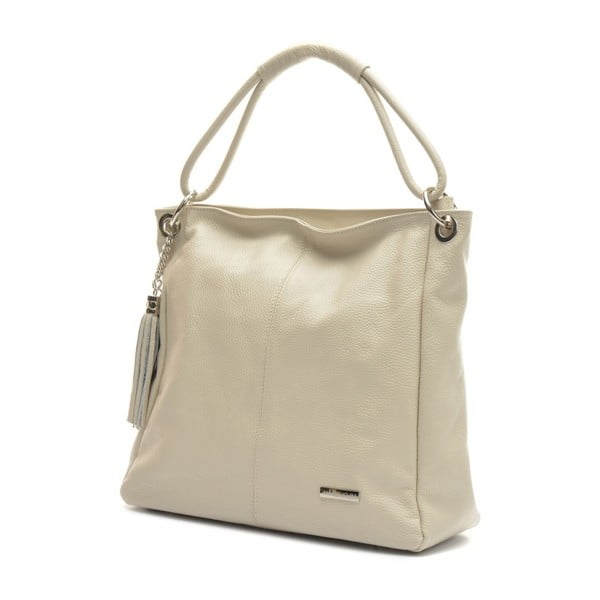 Kožna torba u bež boji Anne Luchini Srumla-image-1