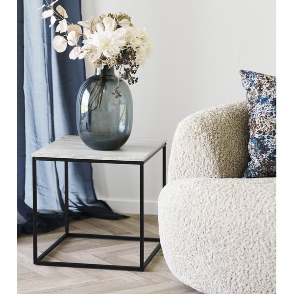 Pomoćni stol u kamenom dekoru 45x45 cm Vita – House Nordic-image-1