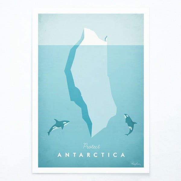 Poster Travelposter Antarktica, A3