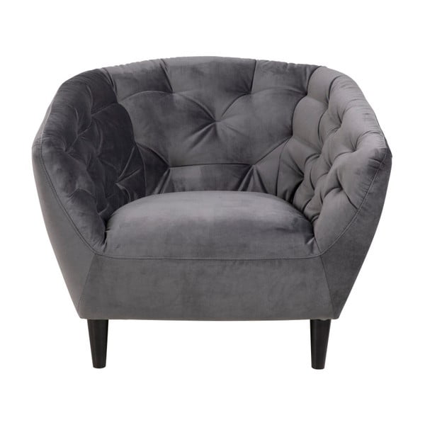 Tamnosiva baršunasta fotelja Actona Ria-image-2