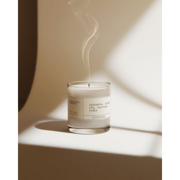 Mirisna svijeća od sojinog voska vrijeme gorenja 40 h #83 Cardamom, Rose, Oud, Tonka – Perfumed Prague-image-4