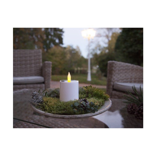 Bijela vanjska solarna LED svijeća Star Trading Saul, visina 7,3 cm-image-3