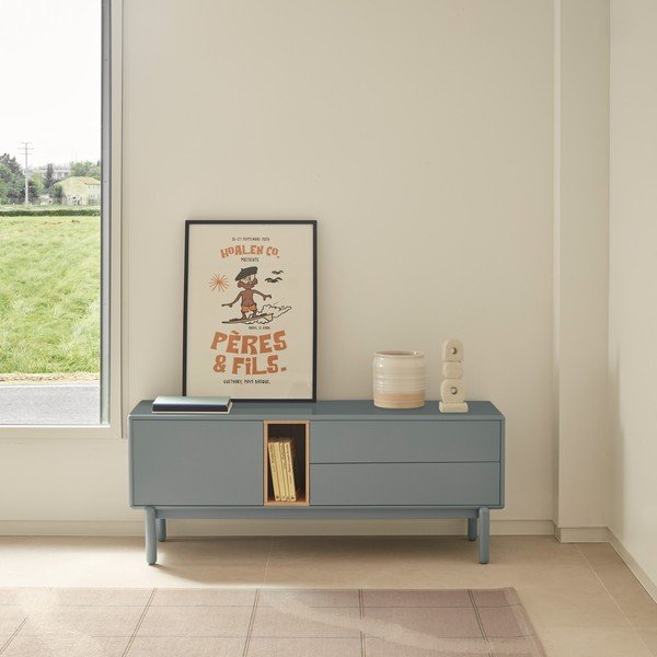 Plava/siva TV komoda 140x56 cm Corvo – Teulat-image-1