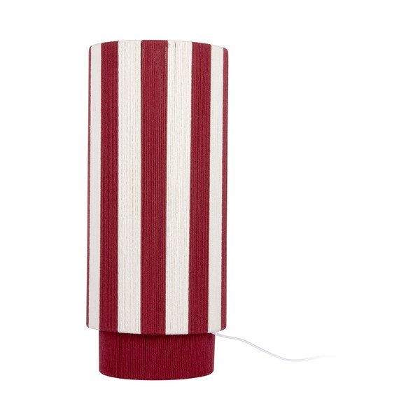 Crvena/bijela stolna lampa od užeta (visina 58 cm) Vienna Stripes – Leitmotiv