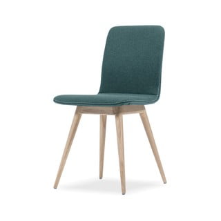 Zelena blagovaonska stolica s hrastovom bazom Gazzda Ena
