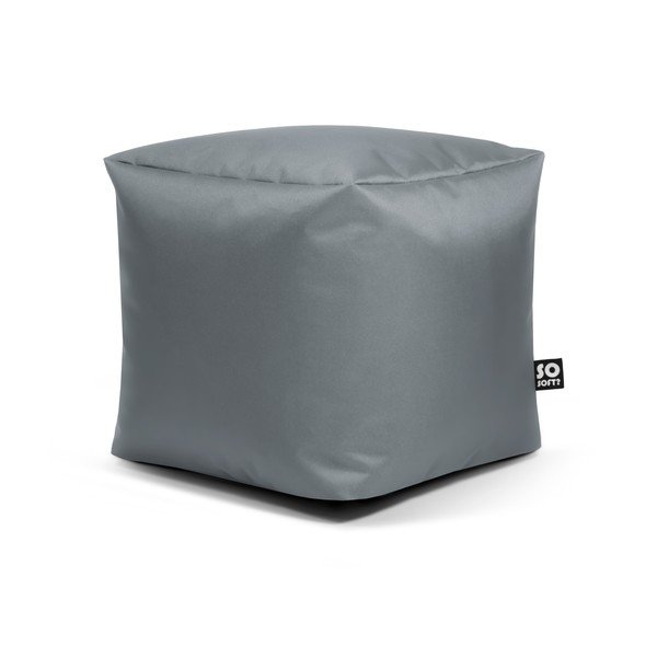 Siva dječja vreća za sjedenje od imitacije kože Cube M – So Soft?