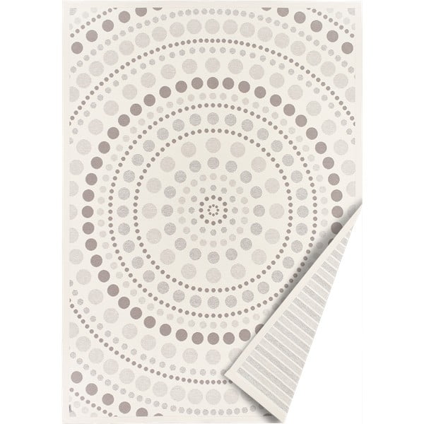 Bijelo-sivi dvostrani tepih Narma Oola, 100 x 160 cm