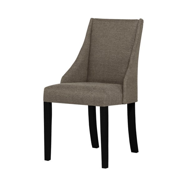 Svijetlo smeđa stolica s nogama od crne bukve Ted Lapidus Maison Absolu