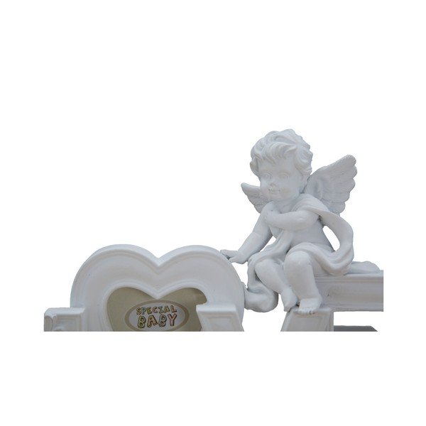 Bijeli ukras s Mauro Ferretti Baby Love okvirom za fotografije, za fotografiju 5 x 5 cm-image-1