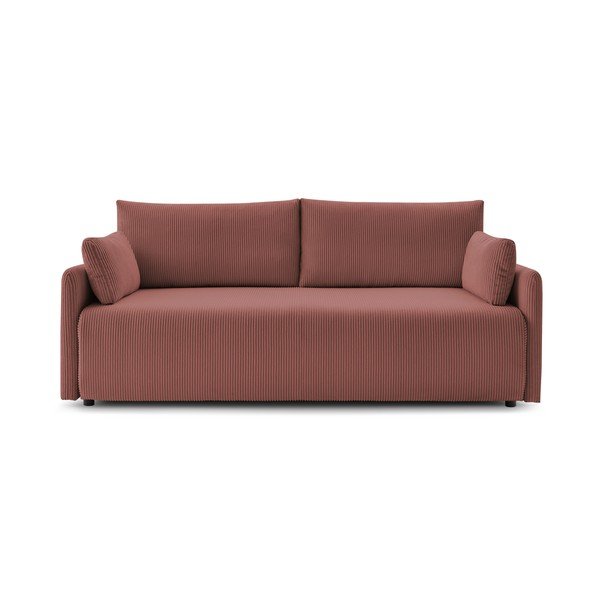 Ružičasta sklopiva sofa od samta 211 cm Marcel – Bobochic Paris