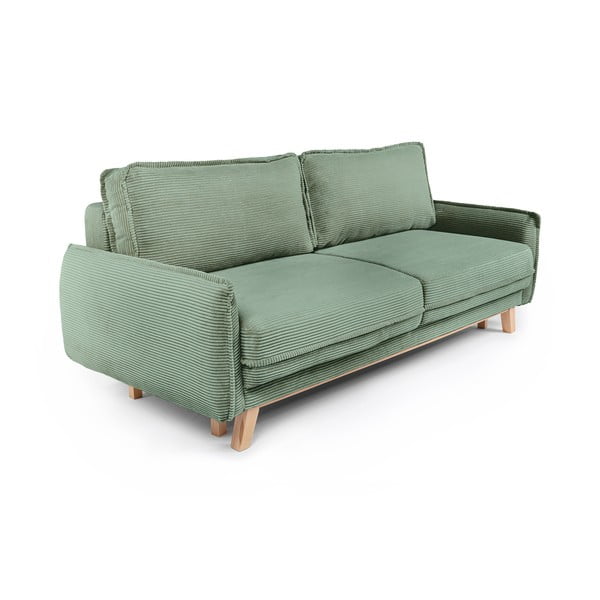 Svijetlo zelena sklopiva sofa od samta 218 cm Tori – Bonami Selection-image-2
