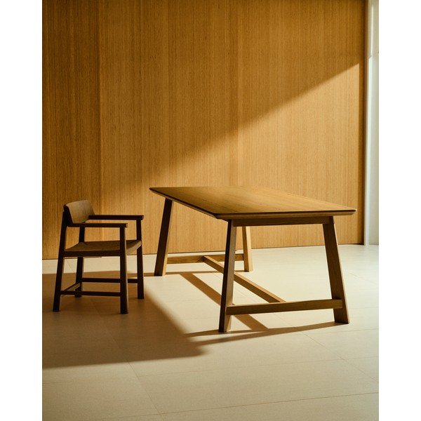 Blagovaonski stol s pločom stola u dekoru hrasta 100x220 cm Idun – Kave Home-image-1