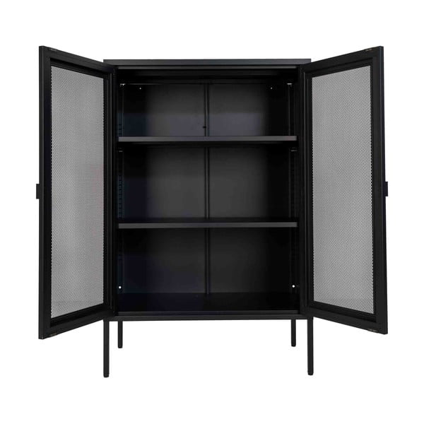 Crna metalna vitrina 80x120 cm Melbourne – House Nordic-image-2