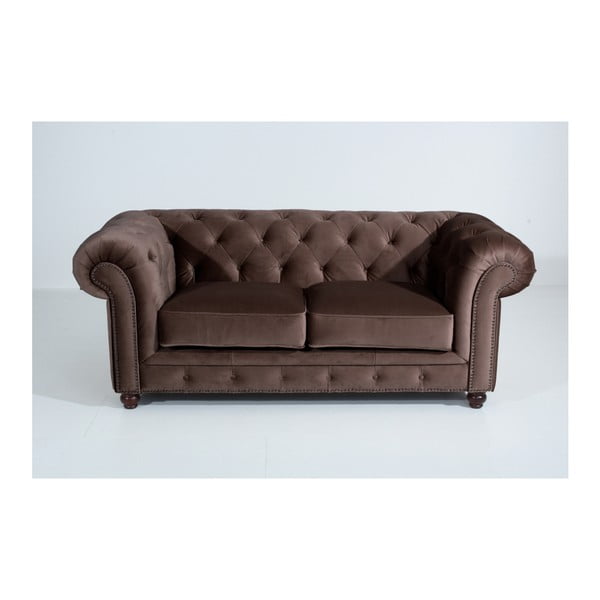 Tamnosmeđa sofa Max Winzer Orleans Velvet, 196 cm