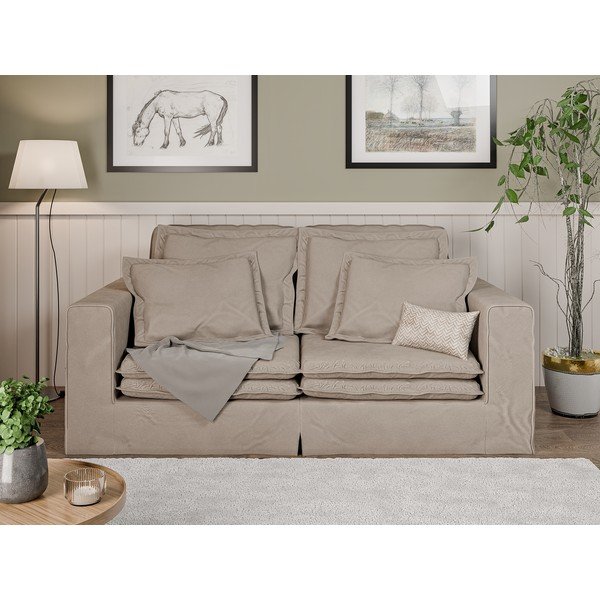 Svjetlo smeđa sofa 196 cm Nora – Ropez-image-1