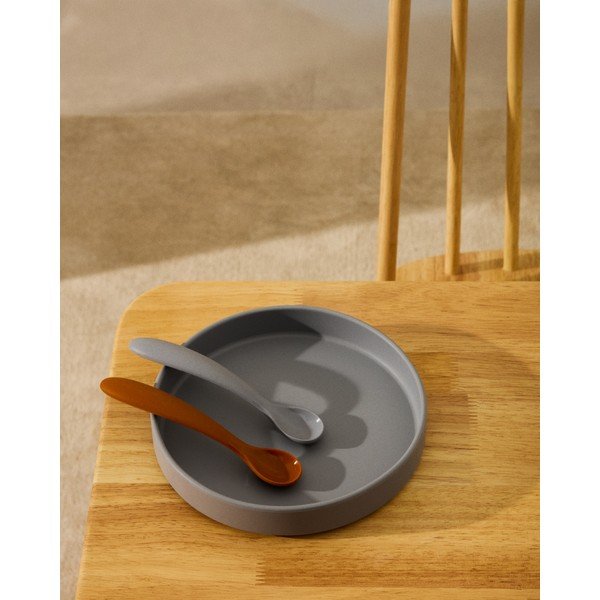 Silikonski dječji set posuđa 2 kom Lili – Kave Home-image-1