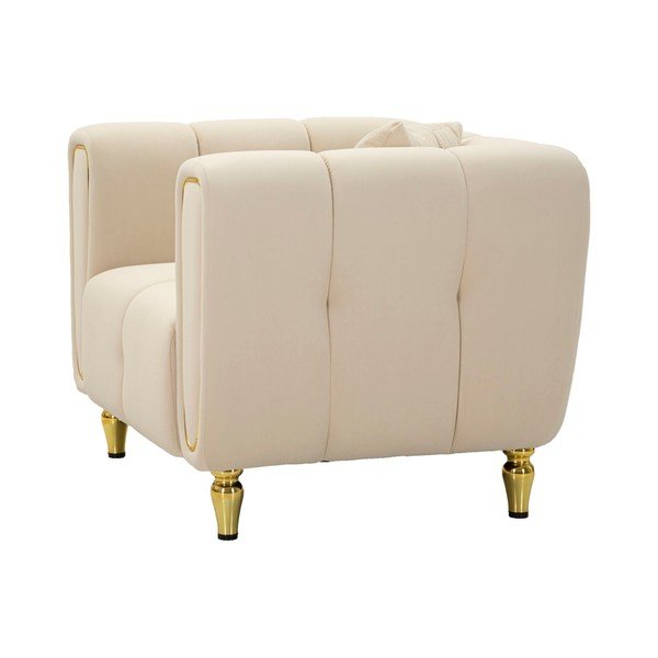 Krem baršunasti fotelja Alma – Mauro Ferretti-image-4