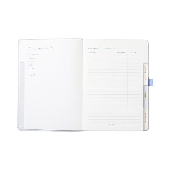 Bilježnica u srebrnoj boji za proračun vjenčanja Busy B-image-2