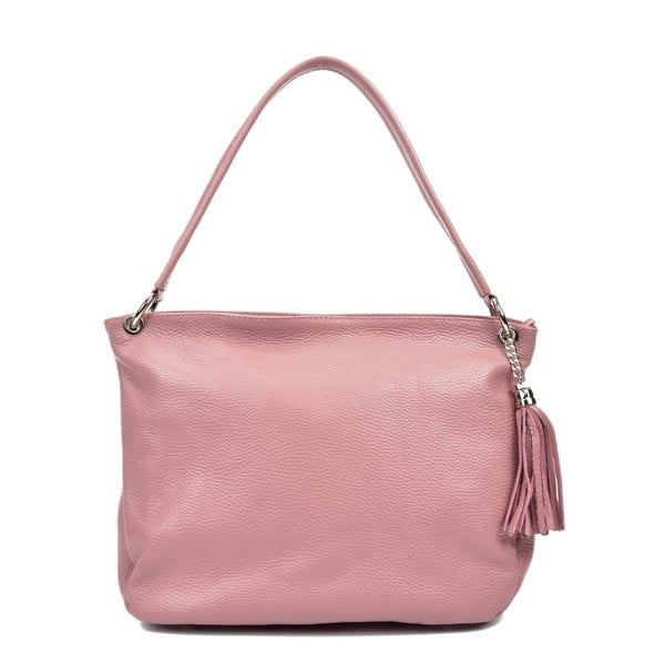 Ružičasta kožna torbica Anna Luchini Tote