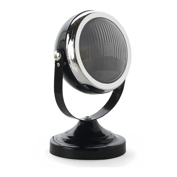 Crna stolna svjetiljka s detaljima u srebrnoj boji Geese Mic