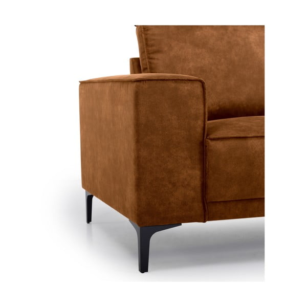 Fotelja od imitacije kože boje konjaka Scandic Copenhagen Preston-image-1