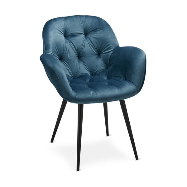 Svijetlo plave baršunaste blagovaonske stolice u setu 2 kom Salina – Furnhouse