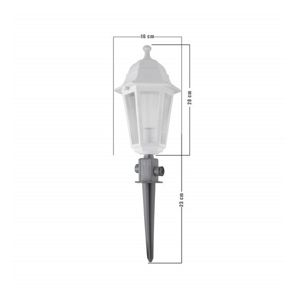 Bijela vrtna LED svjetiljka Homemania Decor Optic-image-1
