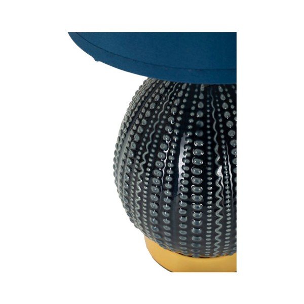 Plava stolna lampa keramička s tekstilnim sjenilom (visina 30,5 cm) Flavi – Mauro Ferretti-image-3