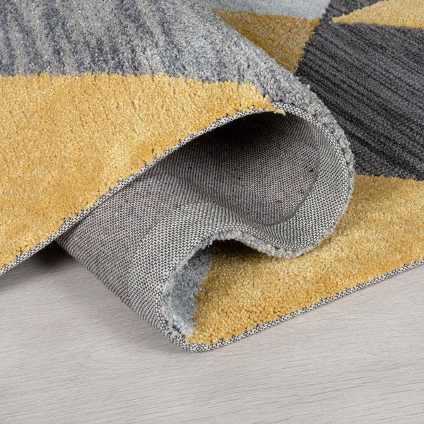 Sivo-žuti tepih Flair Rugs Icon, 120 x 170 cm-image-1