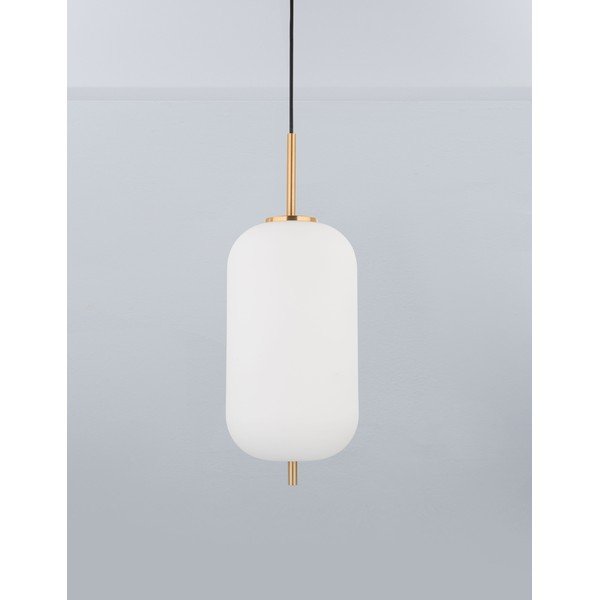 Bijela/mjedena staklena viseća svjetiljka ø 22 cm Lato – Nova Luce-image-1