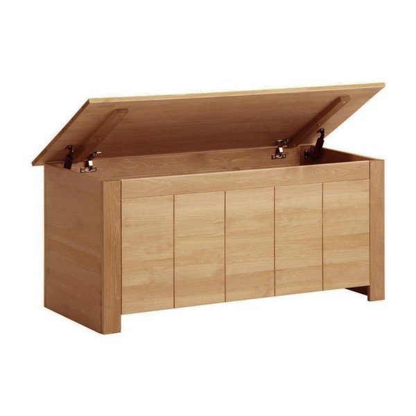 Škrinja od masivnog bora u prirodnoj boji 100x45 cm Bertram – Støraa-image-2