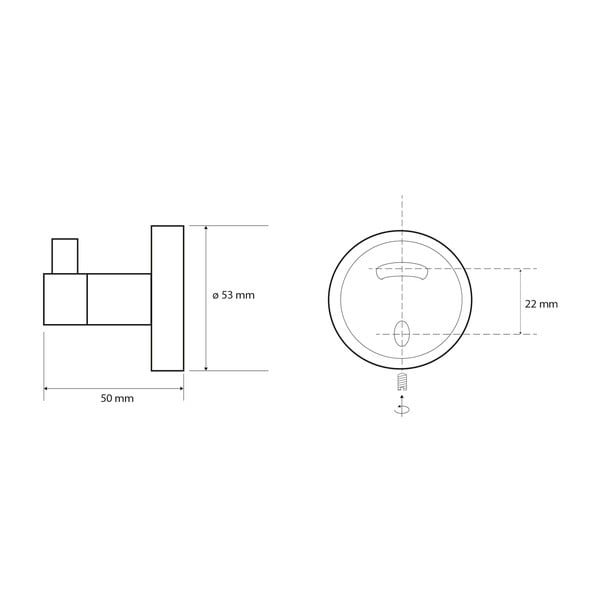 Mesingana kuka srebrne boje Sapho X-Round-image-2