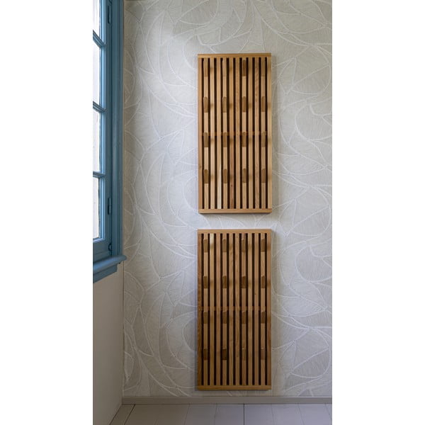 Ploča za vješanje garderobe od punog hrasta u prirodnoj boji 46x100x8 cm Parco – Spinder Design-image-1
