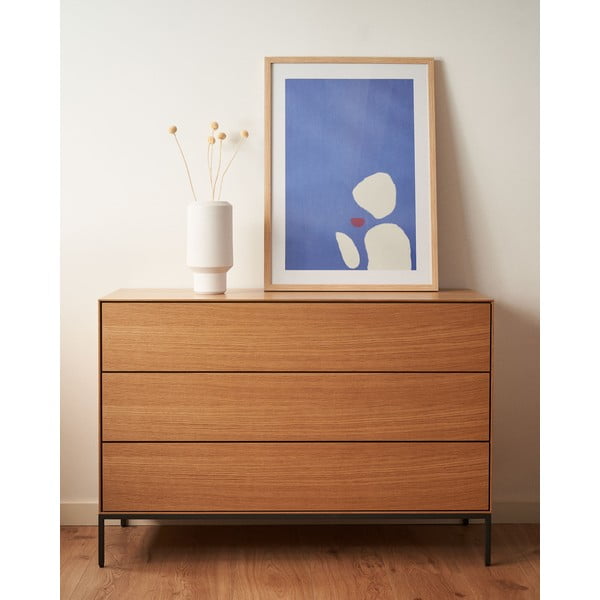 Niska komoda u dekoru hrasta u prirodnoj boji 110x75 cm Vedrana – Kave Home-image-1