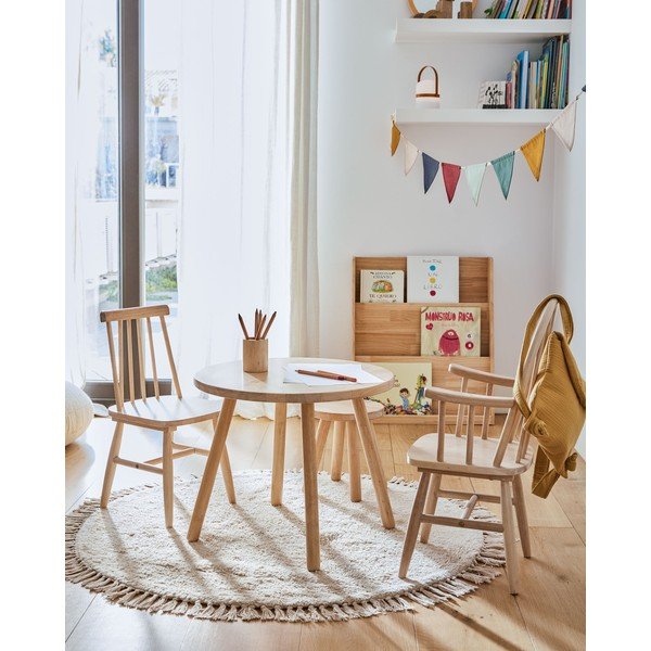 Krem pamučan dječji tepih ø100 cm Orwen – Kave Home-image-1