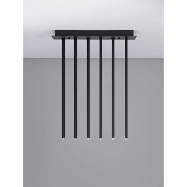 Mat crna LED stropna svjetiljka aluminijska sa savitljivom konstrukcijom 20x50 cm Stilvi – Nova Luce-image-4