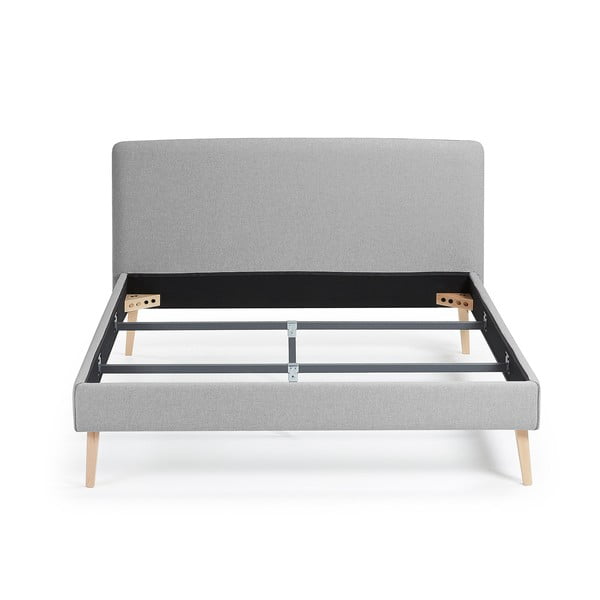 Sivi bračni krevet Kave Home Lydia, 160 x 200 cm-image-2