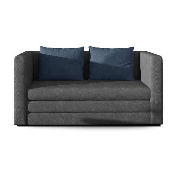 Plava/siva sklopiva sofa od šenila 132 cm Neva – ELTAP