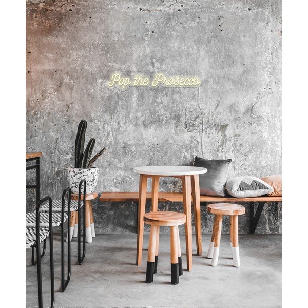 Bijeli zidni svjetleći ukras Candy Shock Prosecco, 80 x 15 cm-image-3