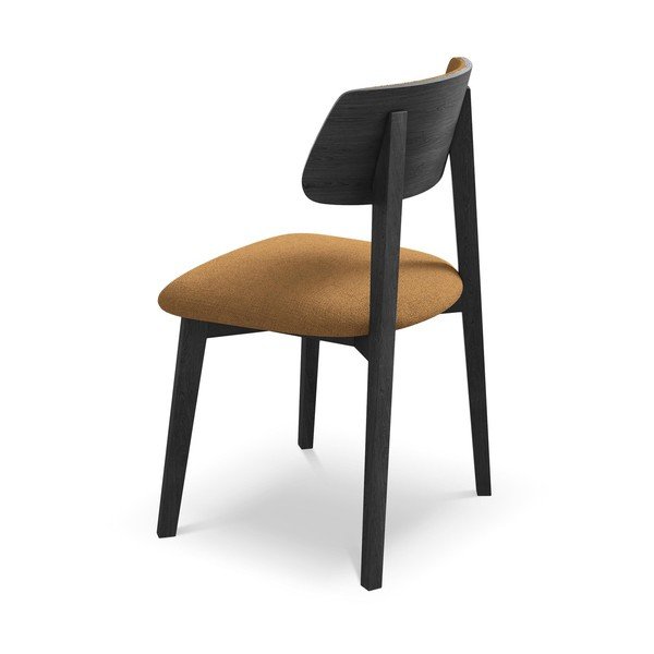 Blagovaonska stolica od masivnog drveta boja terakote Niu – Makamii-image-3