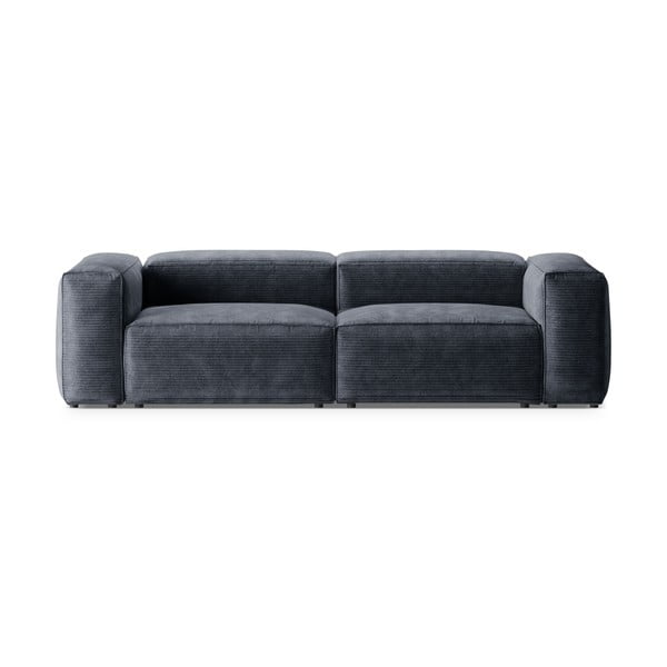Prljavo plava sofa od samta 264 cm Bergamo – Cosmopolitan Design
