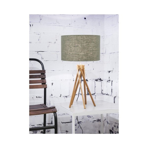 Stolna lampa sa zelenim sjenilom i konstrukcijom od bambusa Good &amp; Mojo Kilimanjaro-image-1